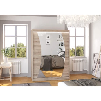 Sliding wardrobe with mirror and lighting LED MODESTO 150