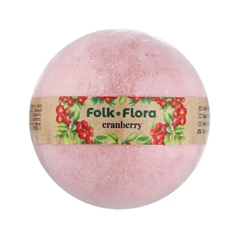 FOLK & FLORA CRANBERRY vonios burbulas, 130 g