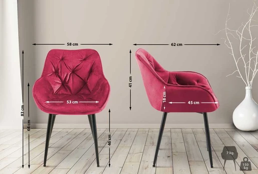 Mville Kėdė Tanna velvet