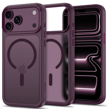 Matinis raudonas dėklas Apple iPhone 17 Pro / 18 Pro telefonui "Tech-Protect Magmat Magsafe CC"