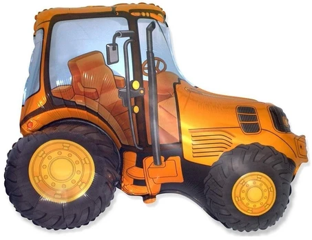 Folinis balionas figūrinis GoDan Tractor, oranžinė sp.