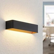 "Arcchio Karam" LED sieninis šviestuvas, 36,5 cm, juodas