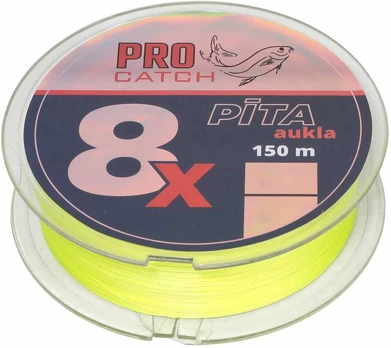 Pītā aukla Pro Catch X8 0.19mm 150m dzeltena