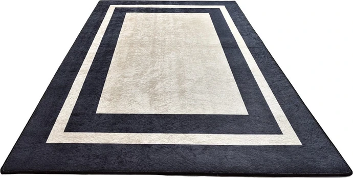Durų kilimėlis (80 x 200) Conceptum Hypnose Black Frame - Daugiaspalvis
