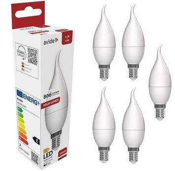 Avide LED lemputė 6.5W E14 3000K 806lm 5vnt