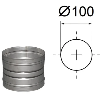 Mufta. D-100 mm.