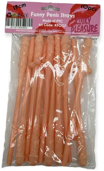 Kinky Pleasure - Penis Drinking Straws 10 pcs