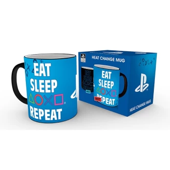 Playstation heat change mug EAT SLEEP PLAY REPEAT