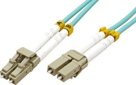 Optinis Patchcord Multi režimas (50/125), LC-LC / 15m, mėlynai žalias, ekonomiškas