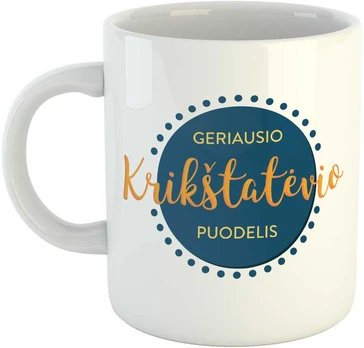 Puodelis "Geriausio krikštatėvio puodelis"