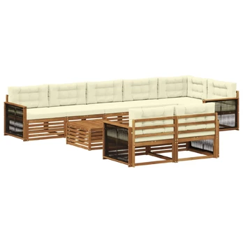 Lauko sofos komplektas su pagalve 9 pcs