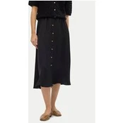Vero Moda Midi sijonas Melaney 10304134 Juoda Regular Fit