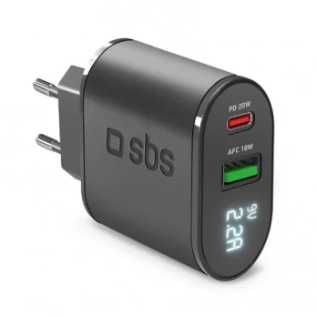 Charger SBS Wall 20W USB/USB-C LCD