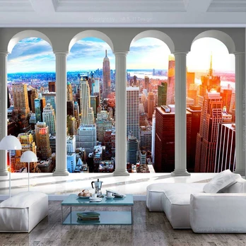 Artgeist Fototapetas - Pillars and New York