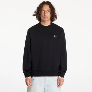 FRED PERRY Crewneck Sweatshirt Black - Dydis XL (M7535 184 Džemperiai)