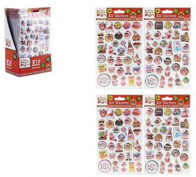 Usorteret Puffy Elf Stickers 30 pcs 2 asst.