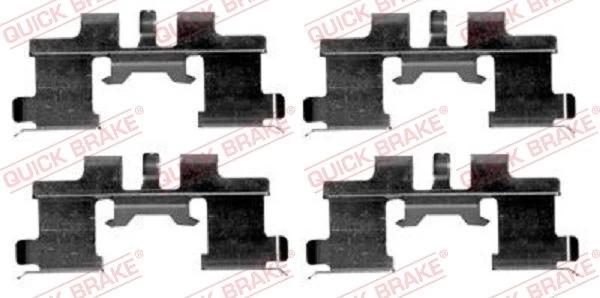 Priedų komplektas, diskinių stabdžių trinkelės QUICK BRAKE 109-1677