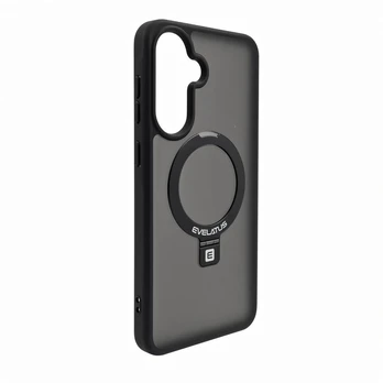 Nugarėlės dėklai Evelatus Samsung Galaxy A57 Shield Case With MagSafe & Stand Matte Ring Black
