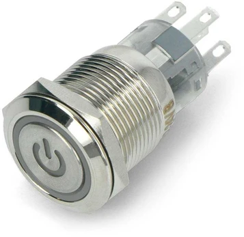 ON-OFF jungiklis monostabilus - plokščias - mėlynas - 12V