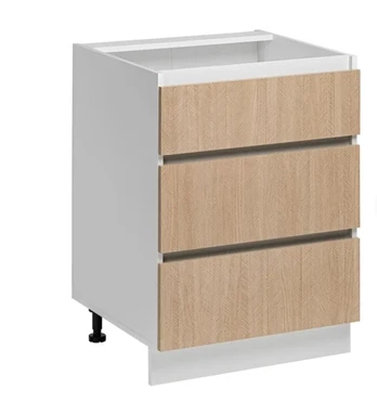 Virtuvinė spintelė Roma Dół 60/81 3S Jodełka/Biały_Sm*FSC