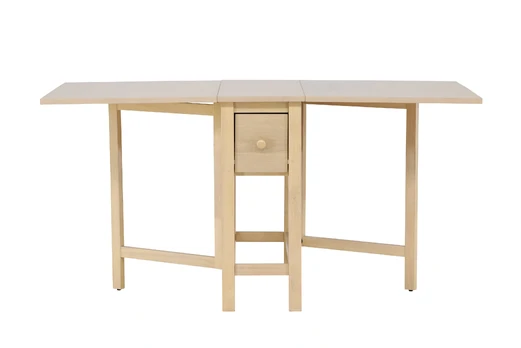 Edward Drop Leaf stalas 150x80 cm, balta