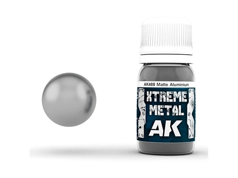 AK Interactive - MATTE ALUMINIUM XTREME METAL Emaliniai dažai, 30ml, AK488