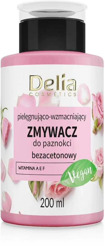 Nagų lako valiklis Delia Cosmetics Strengthening and Caring, 200 ml