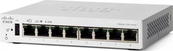 Šakotuvas Cisco Przelacznik Cat1200 8-p GE Desktop Ext PS PoE Input