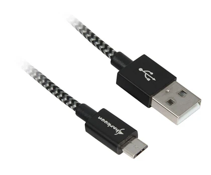 Sharkoon USB 2.0 A-B black / grey 0.5m - Aluminum + Braid