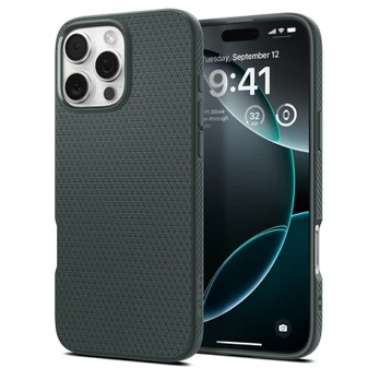 Žalias dėklas Apple iPhone 16 Pro Max telefonui "Spigen Liquid Air"