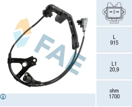 Jutiklis, rato greitis FAE 78578