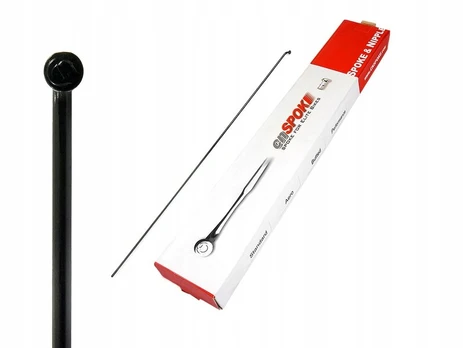 Cnspoke Std14 stipinai dviračiui, nerūdijantis plienas, juodi, 2.0x258mm