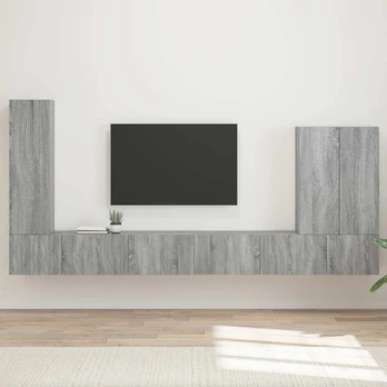 TV staliukas 6 pcs Pilkas Sonoma