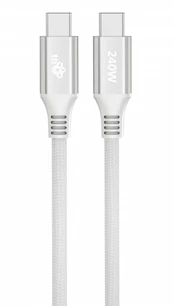 Cable USB C - USB C 1m 240W white kaina