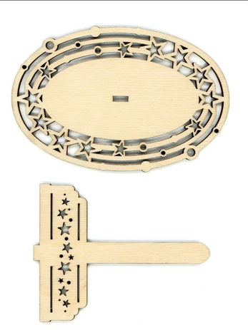 Frame brown circle medium Stand "Stars" RA-046