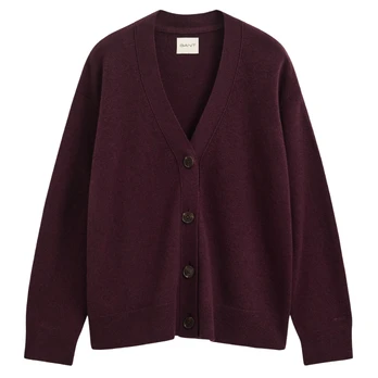 Kardiganas moterims, Raudona, Superfine lambswool cardigan