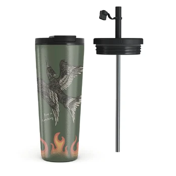 Fire Is Catching - Travel Mug, 700 ml / Flap & Straw Set