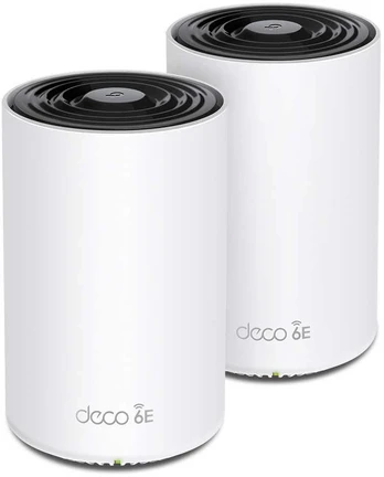 Šakotuvas TP-Link Deco XE75 WiFi 6E Mesh System, 2er Set AXE5400 Tri-Band, 3x Gb LAN/WAN (pro Einheit)
