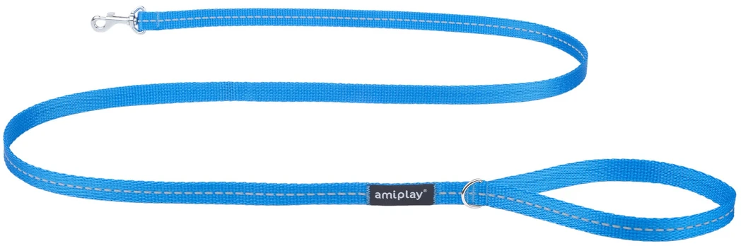 Pavadėlis Amiplay Reflective, mėlynas, 1.5m x 1cm