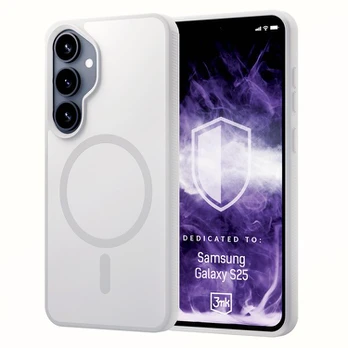 Dėklas Samsung Galaxy S25 - 3mk Hardy Hazy MagCase White