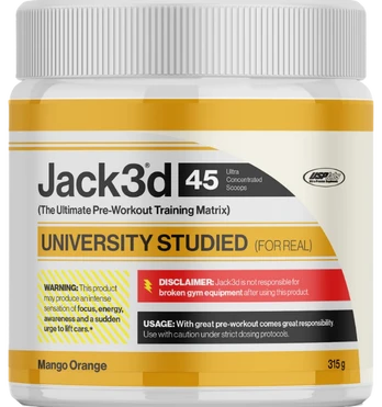 USPlabs Jack3d Advanced Pre-workout, Mango-Orange, 315 g