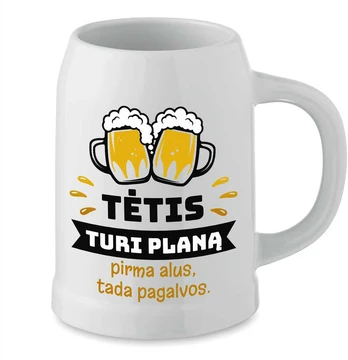 Keramikinis bokalas "Tėtis turi planą"
