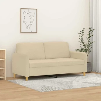 Dvivietė sofa, kreminės spalvos, 140cm, audinys