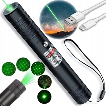Galingas žalias lazeris su USB-C įkrovimu (iki 200 m)