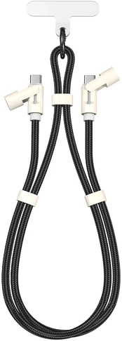 Sbox LANYARD Juodas Type-C -Type-C 1.5m Juodas