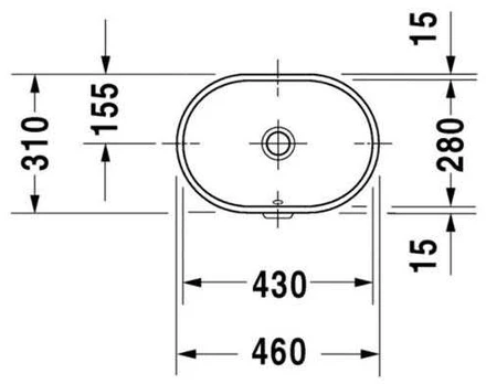 Duravit Håndvask Foster underlimning 43x28cm