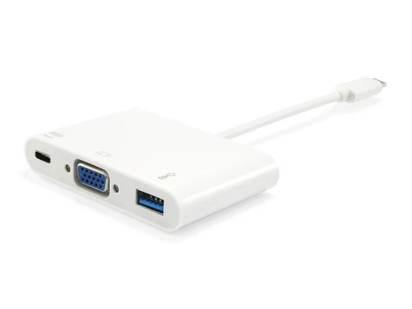 Stacja/replikator Equip USB-C - VGA + USB Balta (133462)
