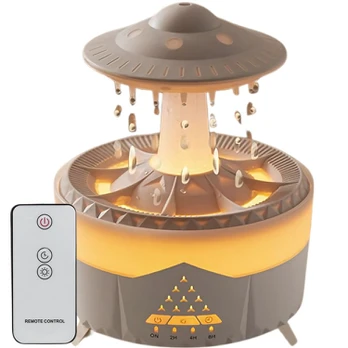 Oro drėkintuvas su aromaterapija ir LED apšvietimu, 350 ml, baltas