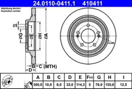ATE 24.0110-0411.1 Brake Disc
