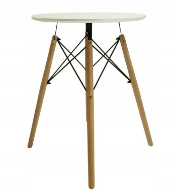 Stalas Carol, ø60x75 cm, baltas